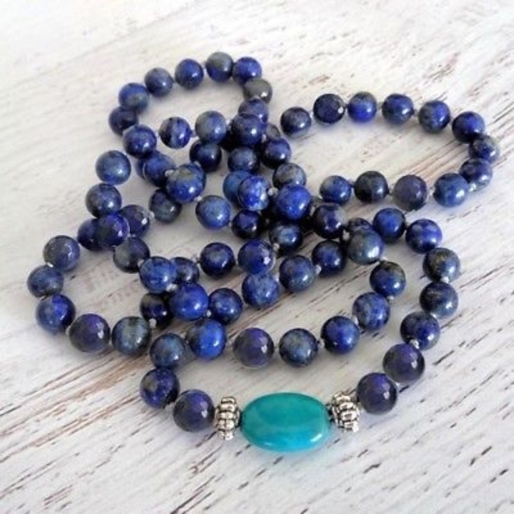 NEW Sundance Catalog Earrings & Lapis Bead Necklace